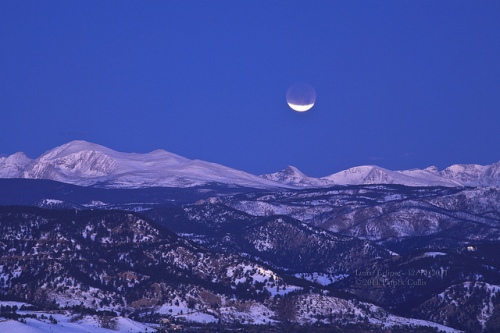 Moon Setting Eclipse Patrick Cullis Indian Peaks Boulder Colorado