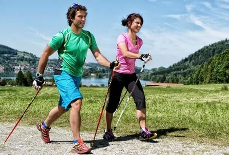 Virgo Health Strong Stride Couple Nordic Walking
