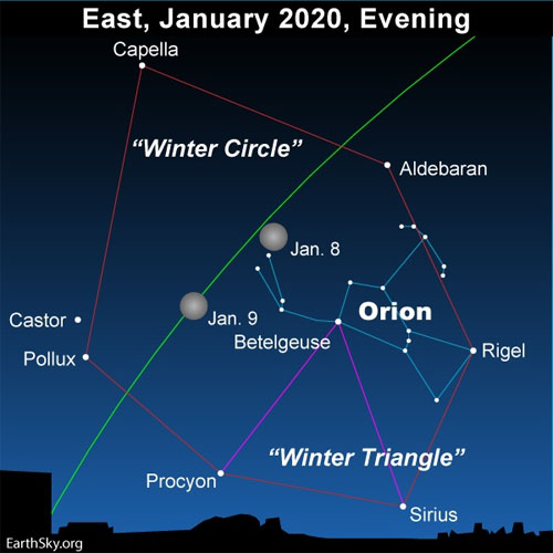Astronomy January 2020 Stars in Winter Circle
