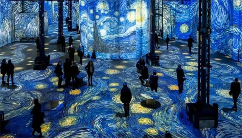 Aries New Moon 2020 Vincent Van Gogh Starry Night L’Atelier Des Lumières Paris
