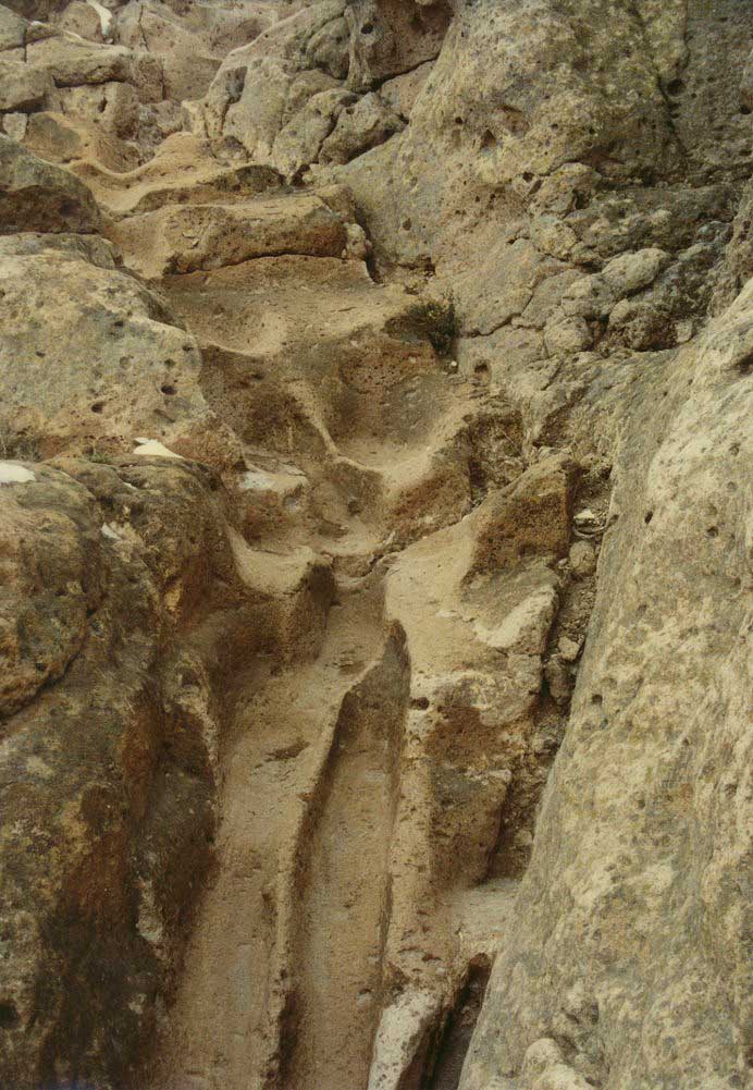 Capricorn 2021 prehistoric Puye Cliff Dwellings Worn Steps