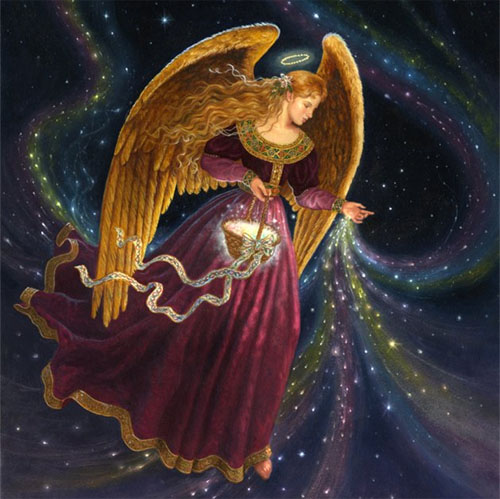 Yule Holiday Blessing Angel Artist Ruth Sanderson